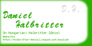 daniel halbritter business card